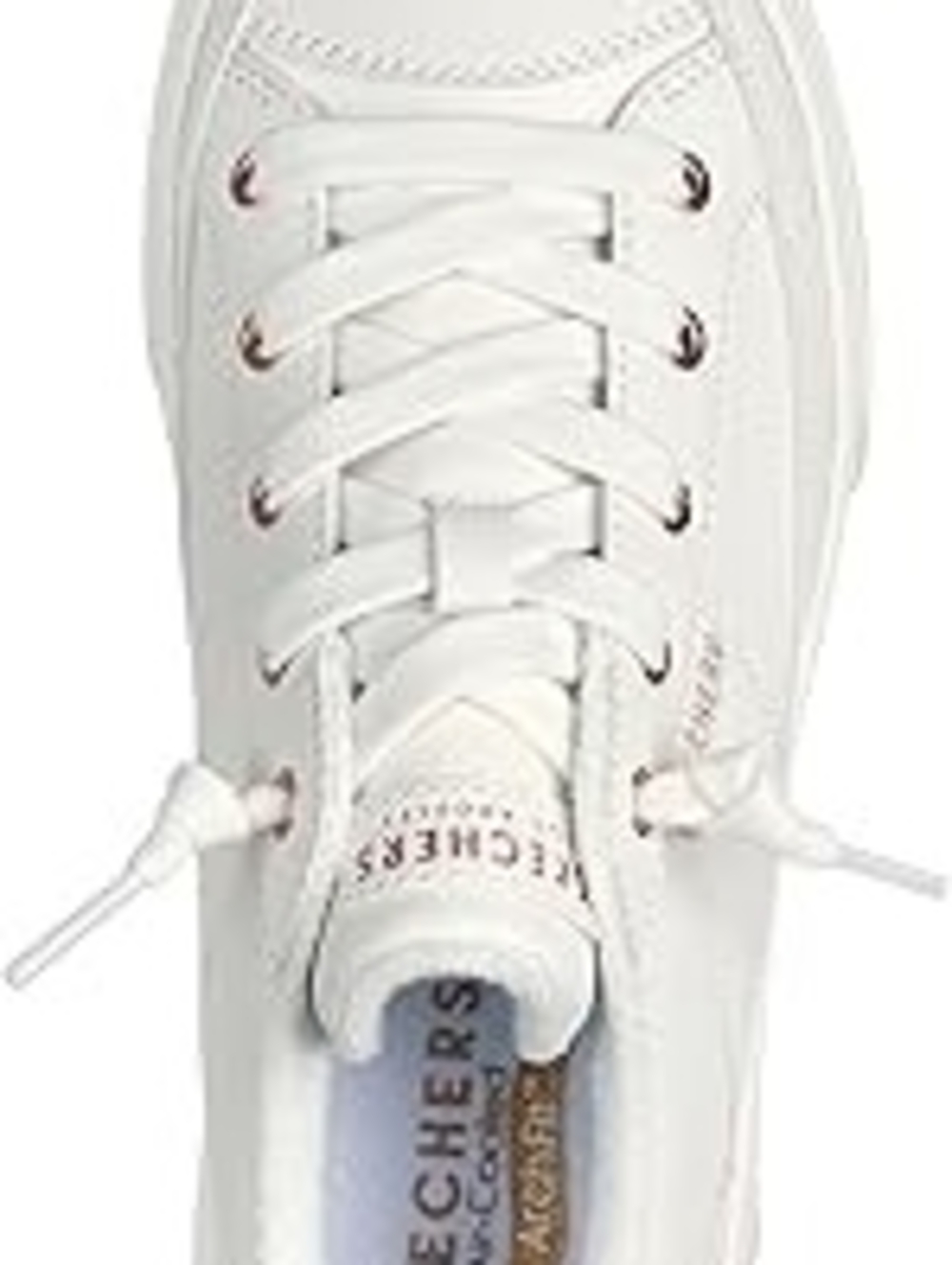 Skechers Women's White Low-Top Casual Sneakers - Picture 4 of 7